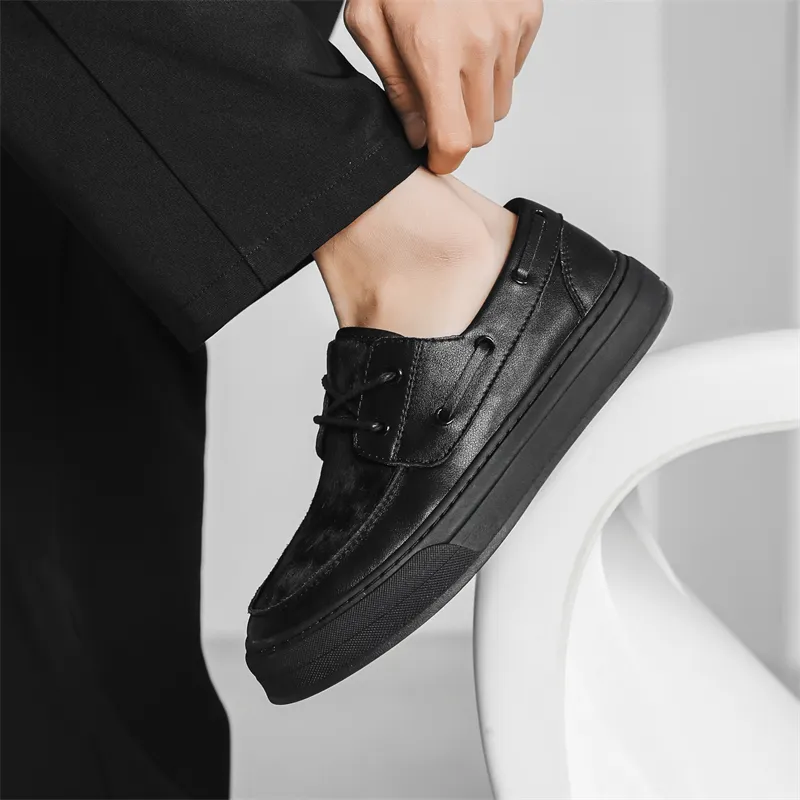 MODENGPAN Men's Casual Shoes Men Low Top-3
