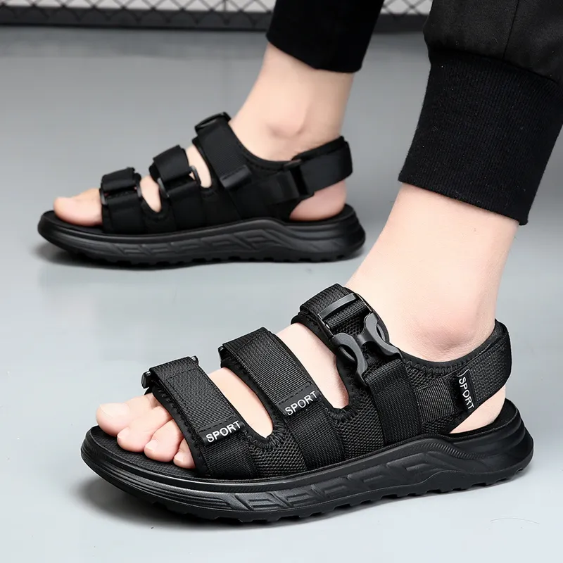 MODENGPAN Beach Sandals Men's Black-7
