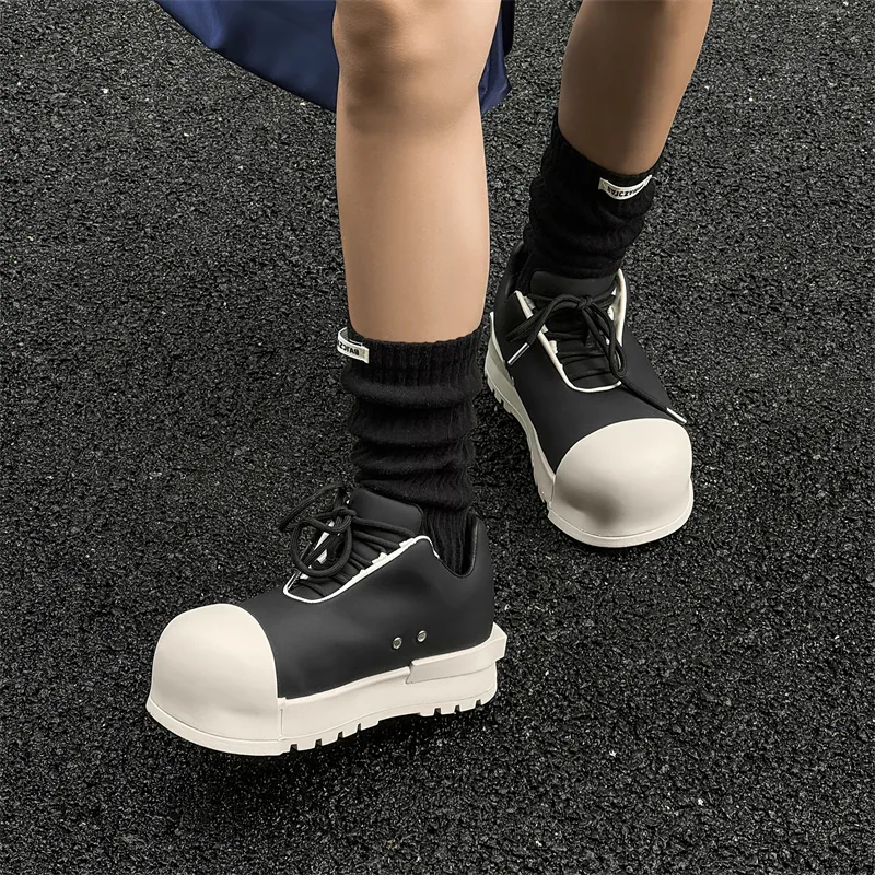 MODENGPAN Puffy Shoes Low-Top Casual Shoes Unisex-4