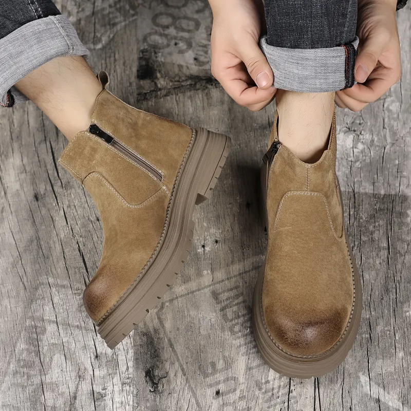 MODENGPAN Short Chelsea Boots Men's-8