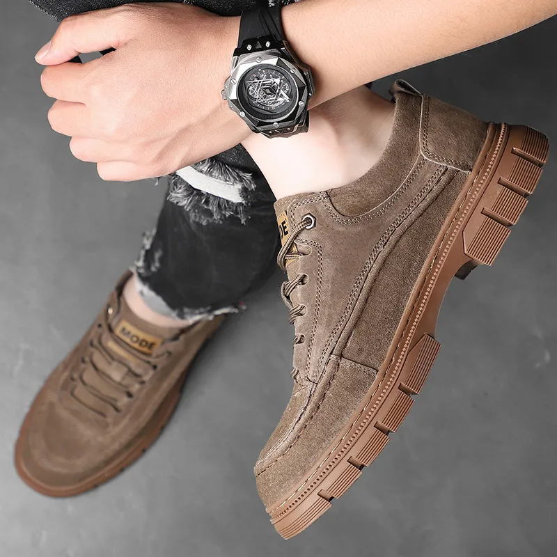MODENGPAN Slip-Resistant Low-Top Casual Shoes Men's-3