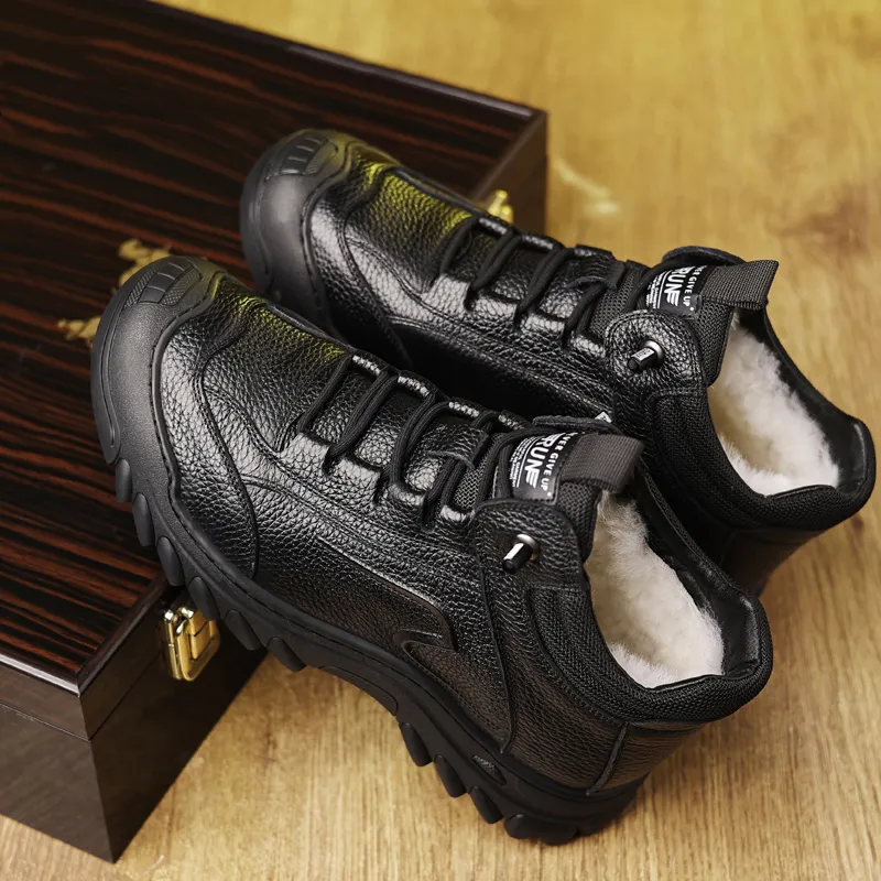 MODENGPAN Ankle Boots Men's Black-4