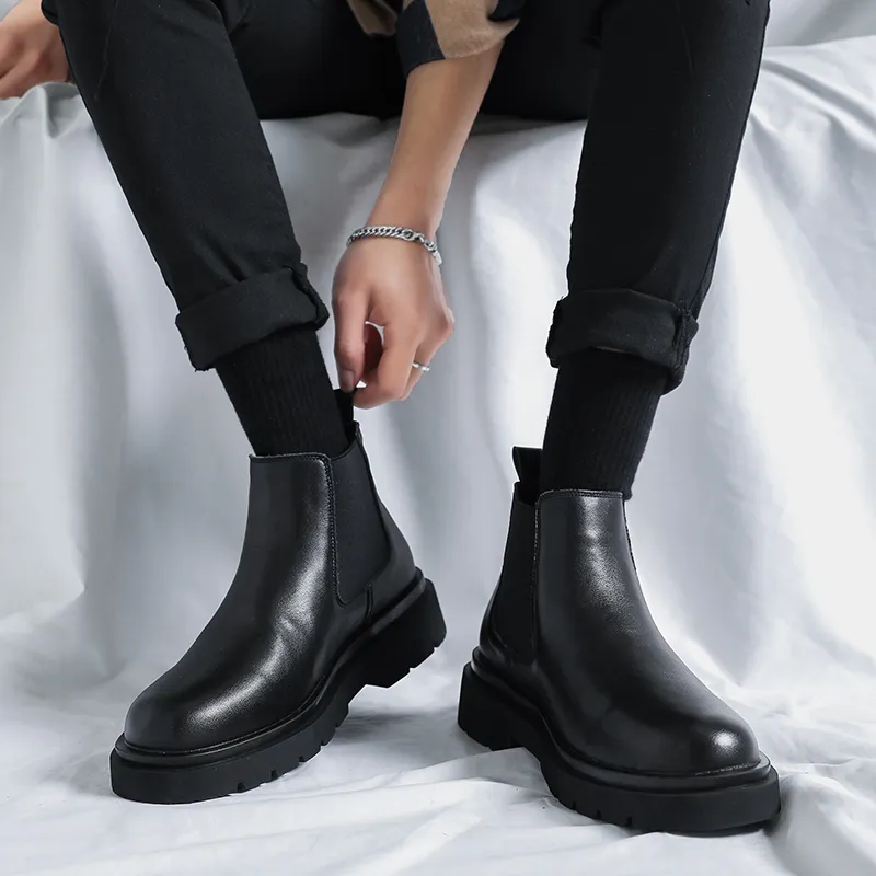 MODENGPAN Chelsea Boots 2.5 Cm Men's Black-8