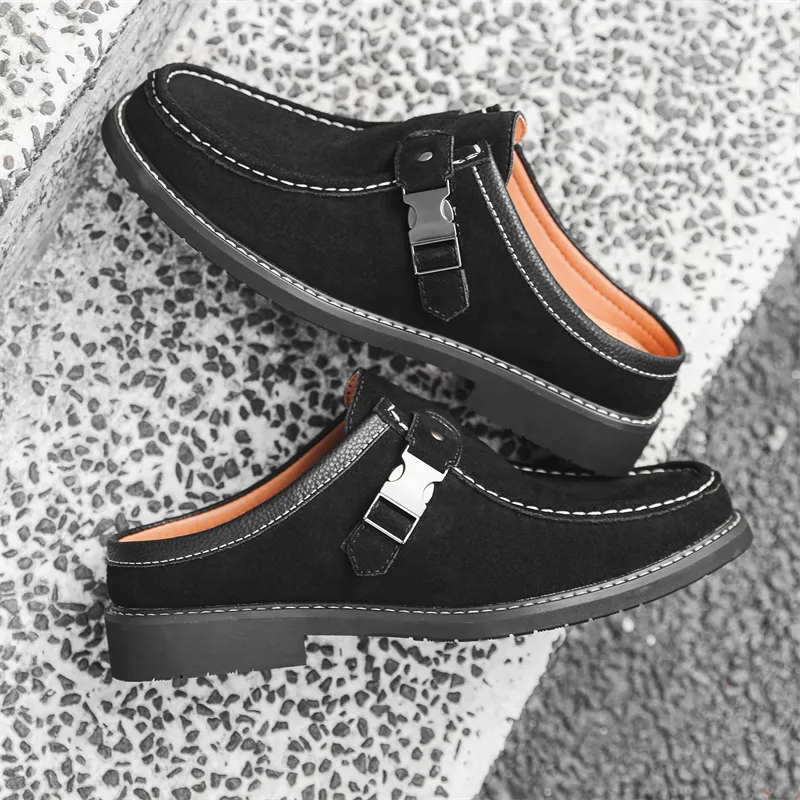 MODENGPAN Rubber Sole Slip Resistant Quick Dry Wrap toe Slippers Men's-11