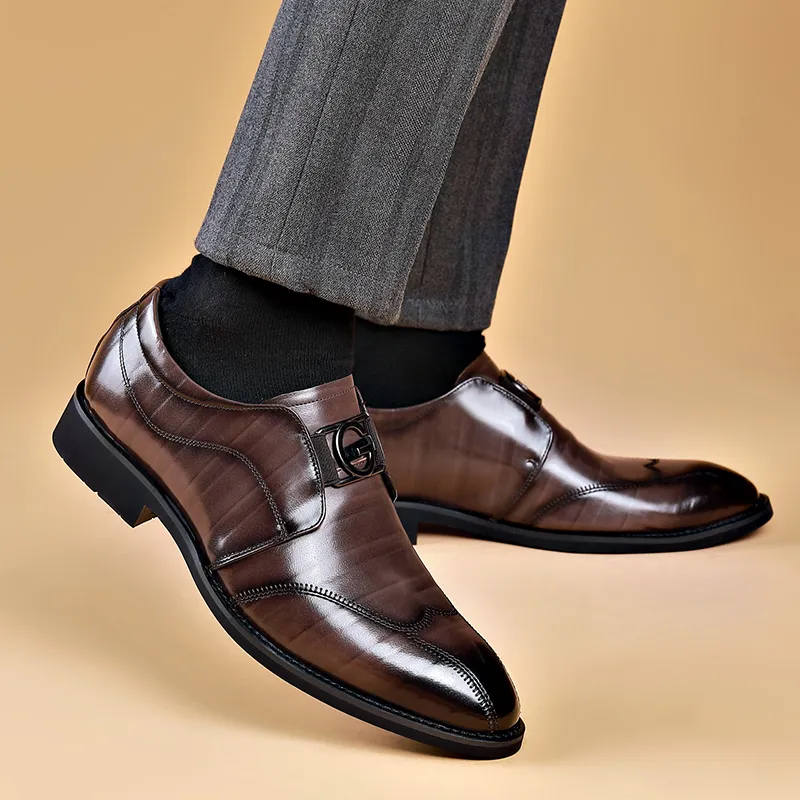 MODENGPAN Dress Shoes Men's Black-6