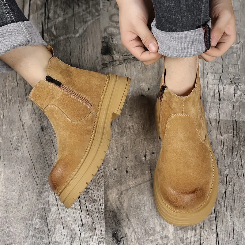 MODENGPAN Short Chelsea Boots Men's-4