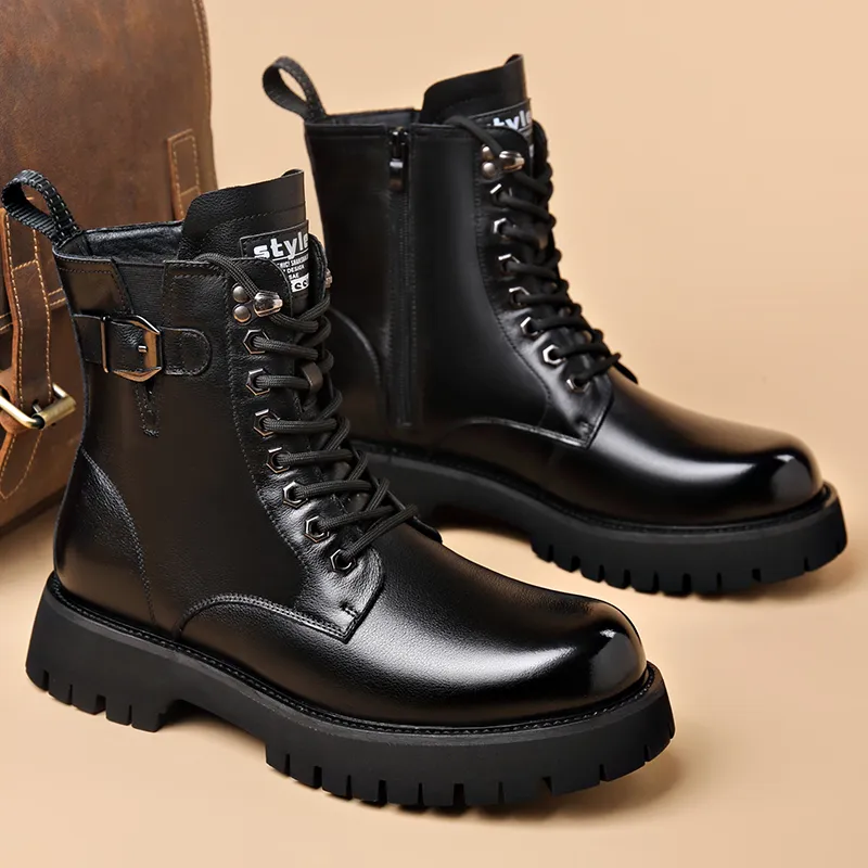 MODENGPAN Short Martin Boot 3.5 Cm Men's Black-2