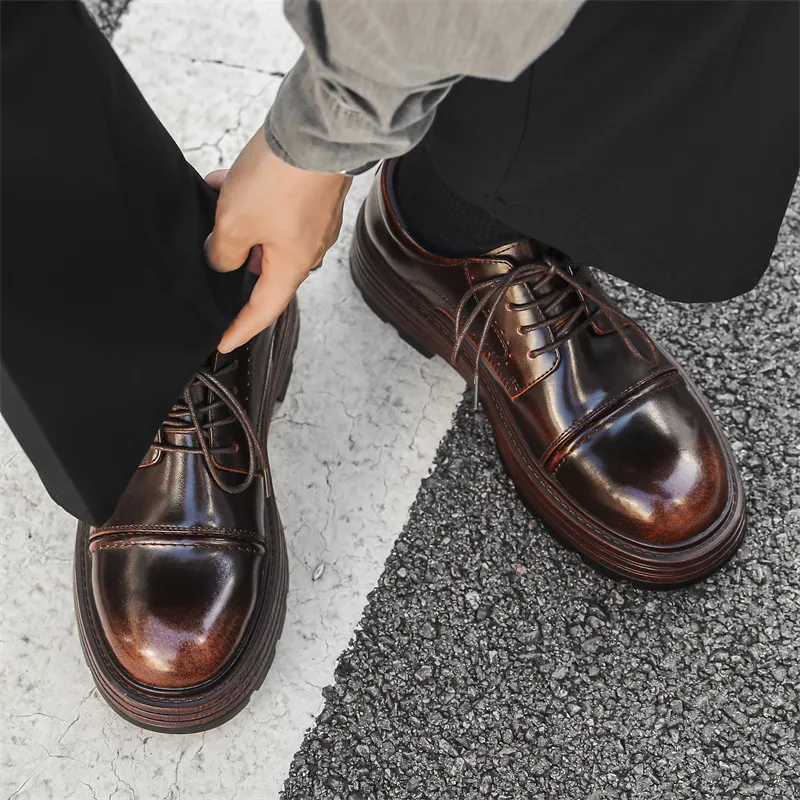 MODENGPAN Casual Shoes Men's Brown-7