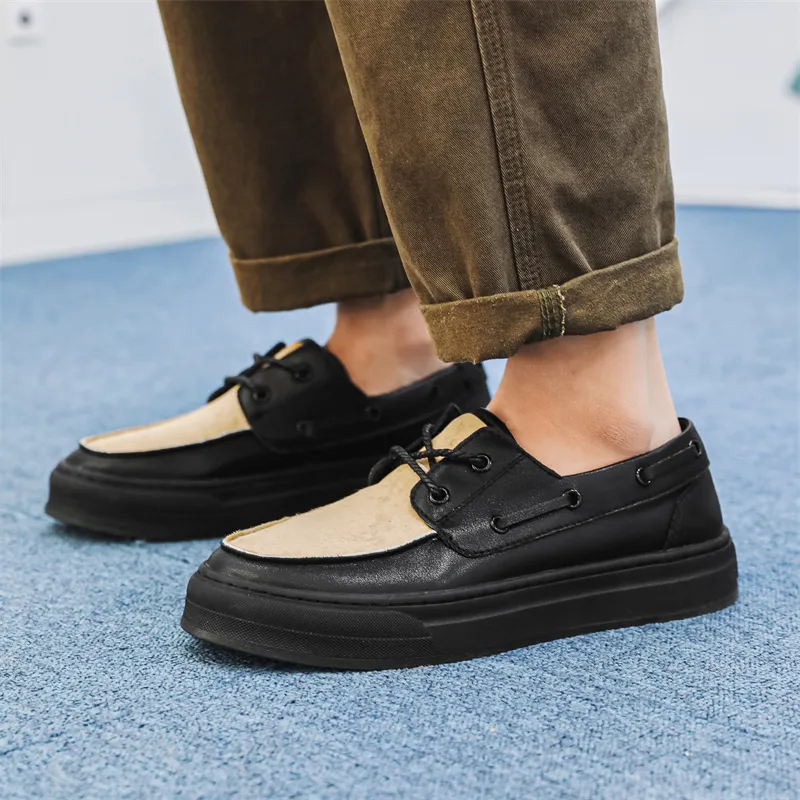 MODENGPAN Men's Casual Shoes Men Low Top-11