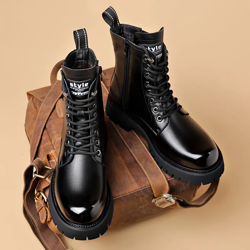 MODENGPAN Short Martin Boot 3.5 Cm Men's Black-3