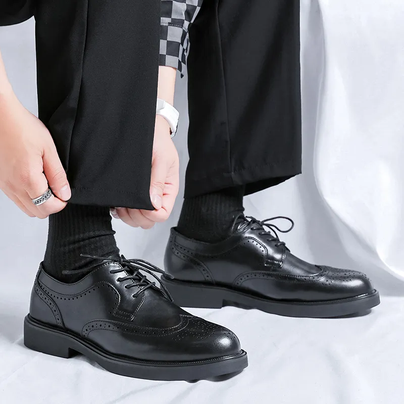 MODENGPAN Dress Shoes Men's Black-3