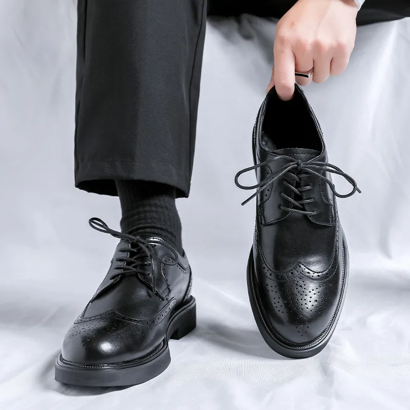 MODENGPAN Dress Shoes Men's Black-2