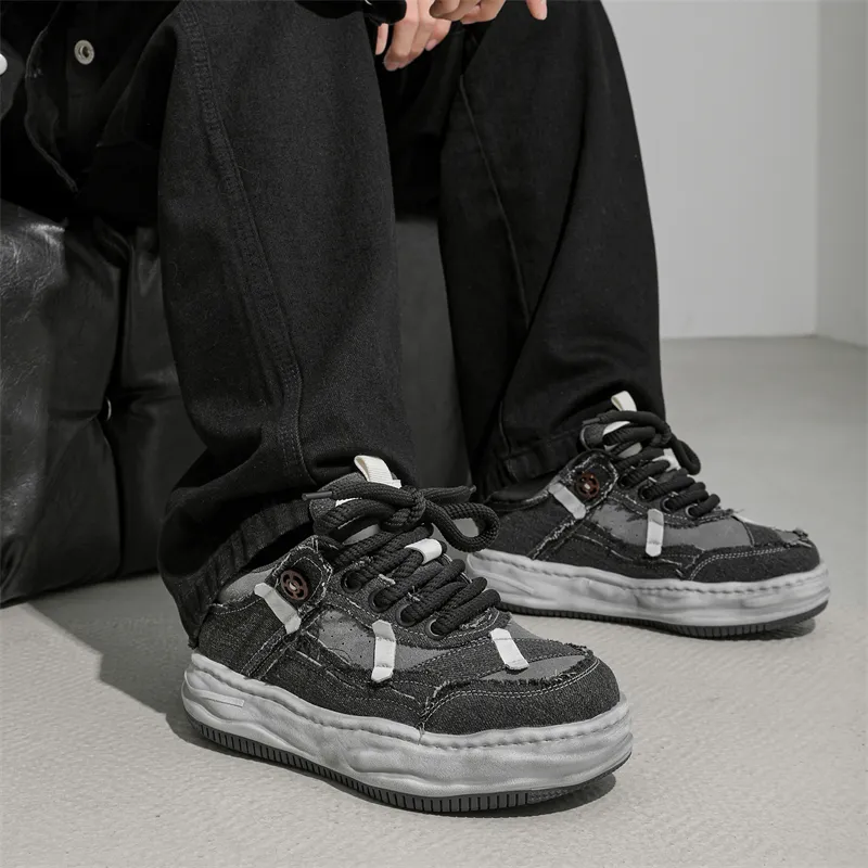 MODENGPAN Lightweight And Breathable Low Top Skateboard Shoes Unisex Gray-3