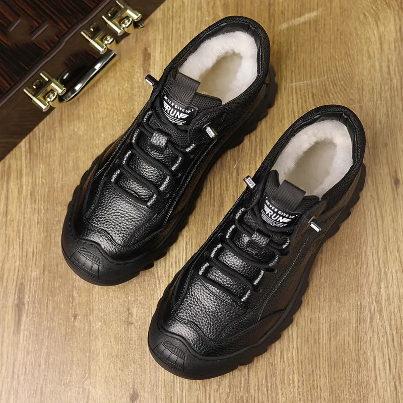 MODENGPAN Ankle Boots Men's Black-3