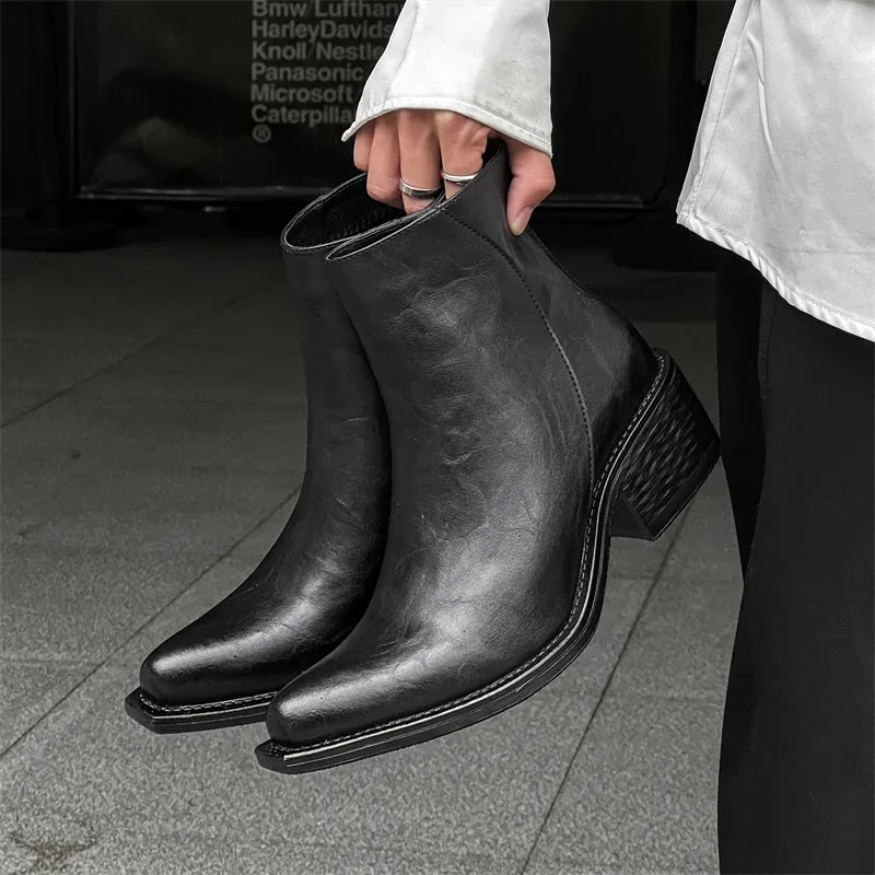 MODENGPAN Ankle Boots 3cm Men's-3