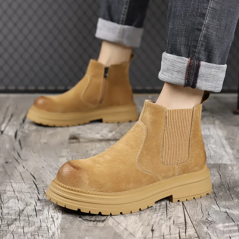 MODENGPAN Short Chelsea Boots Men's-3