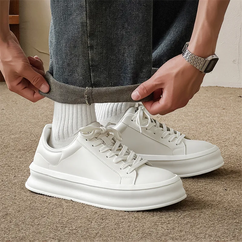 MODENGPAN Lightweight Breathable Height Increasing Low Top Skateboard Shoes Men's-11