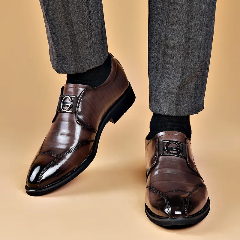 MODENGPAN Dress Shoes Men's Black-7