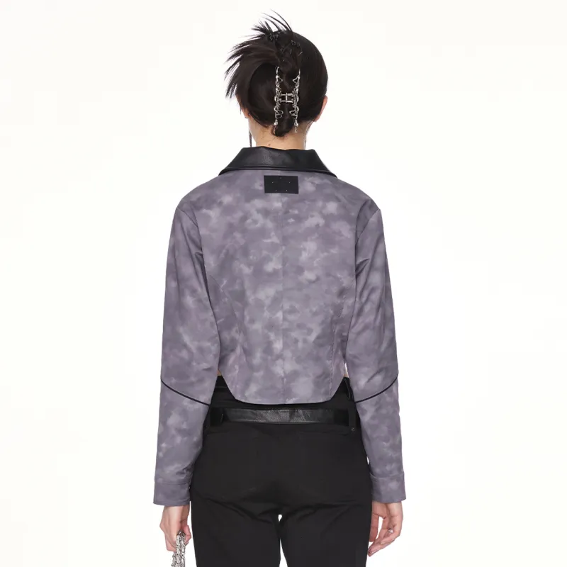 Guuka Hero Leather Jacket Women's Dark Gray-2