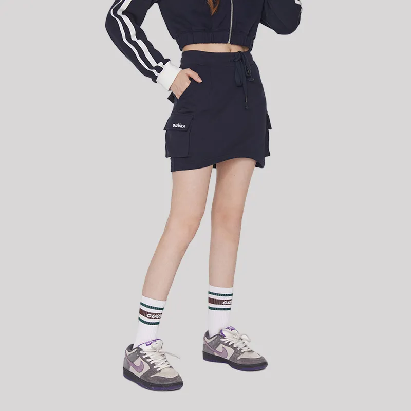 Guuka Hero Casual Short Skirts Women's Navy Blue-4