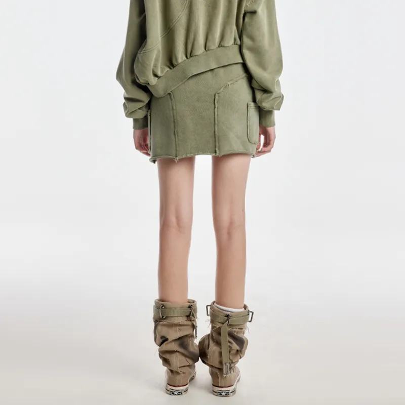 Guuka Hero Casual Short Skirts Women's Army Green-3