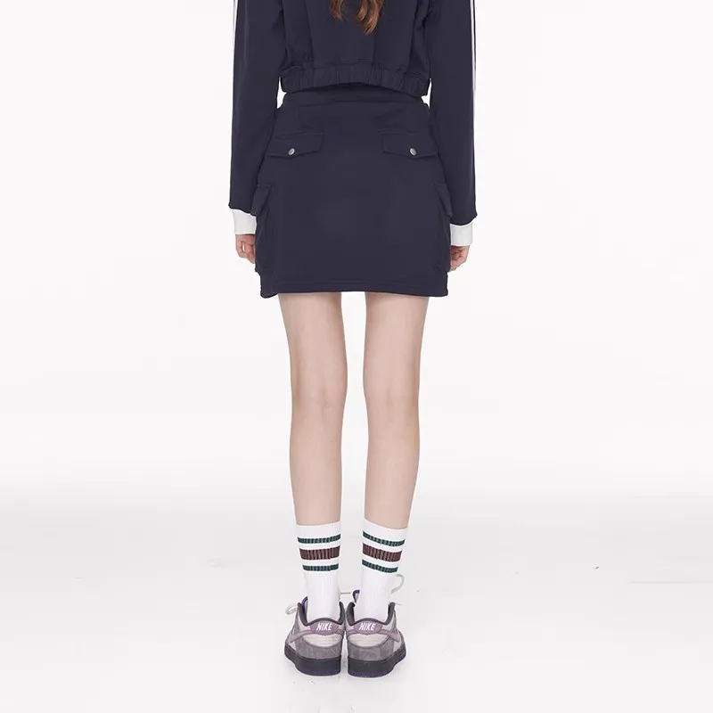 Guuka Hero Casual Short Skirts Women's Navy Blue-3