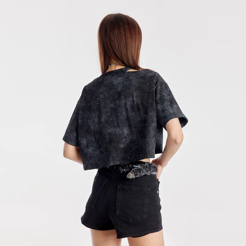 Guuka Hero Drop Shoulder Sleeve T Shirt Women's Black-2