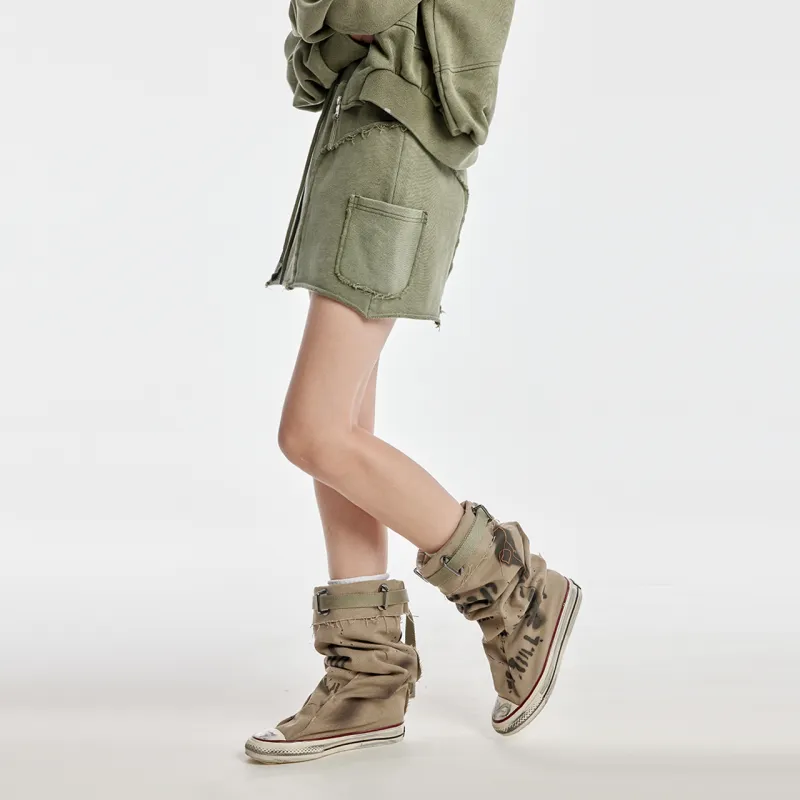 Guuka Hero Casual Short Skirts Women's Army Green-5