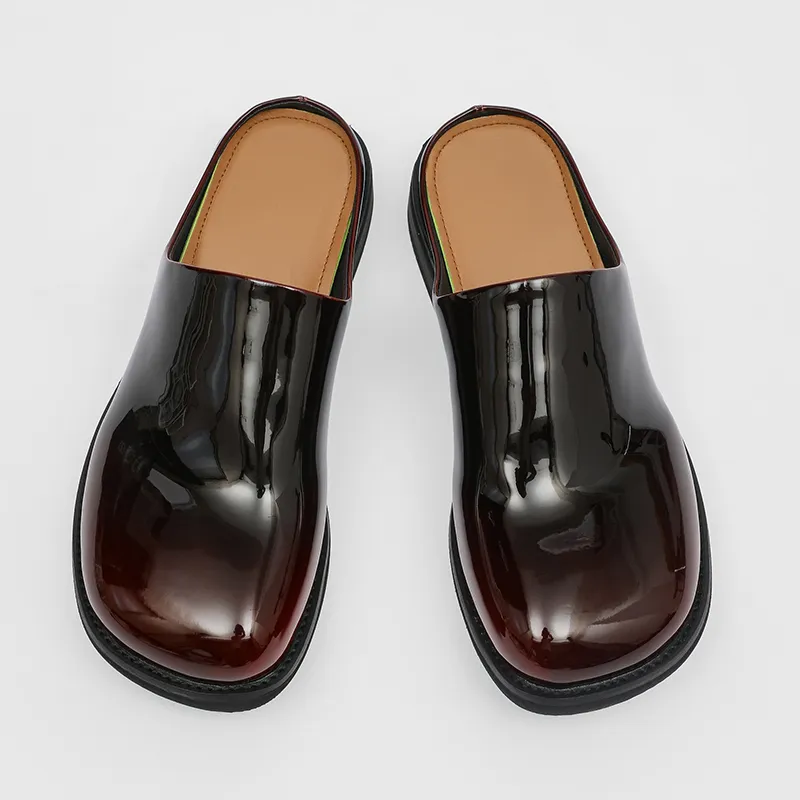 Xiwencha Rubber Sole Slip Resistant Closed Toe Slippers Men's-2