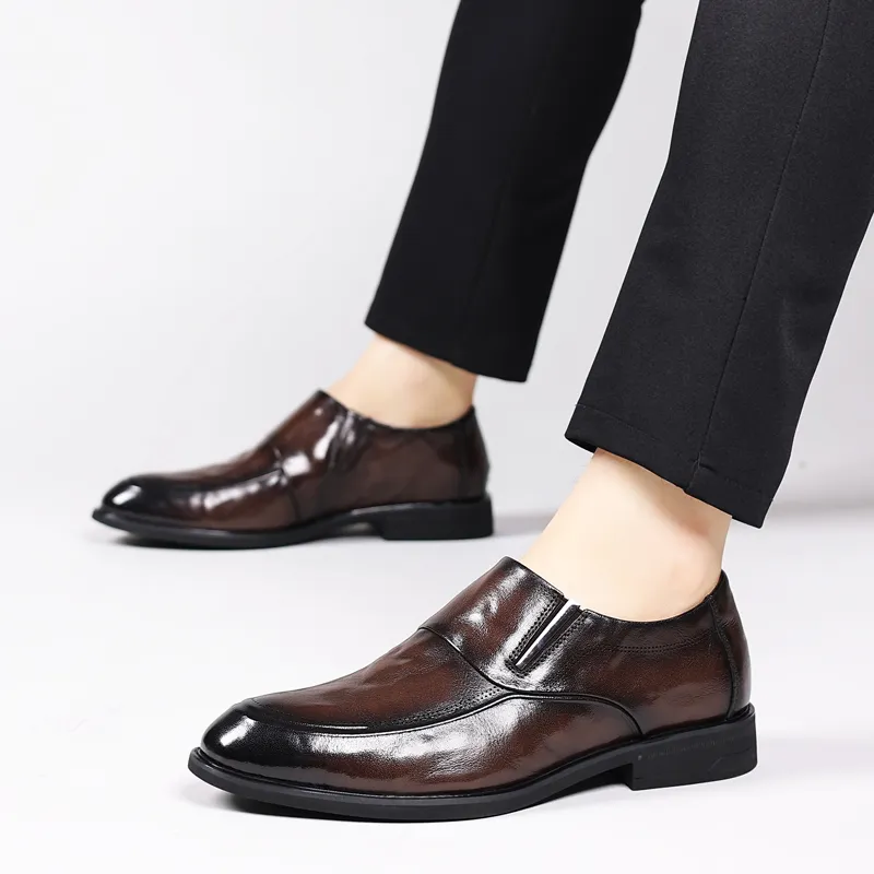 Xiwencha Dress Shoes Unisex Low Top Black/Brown-9
