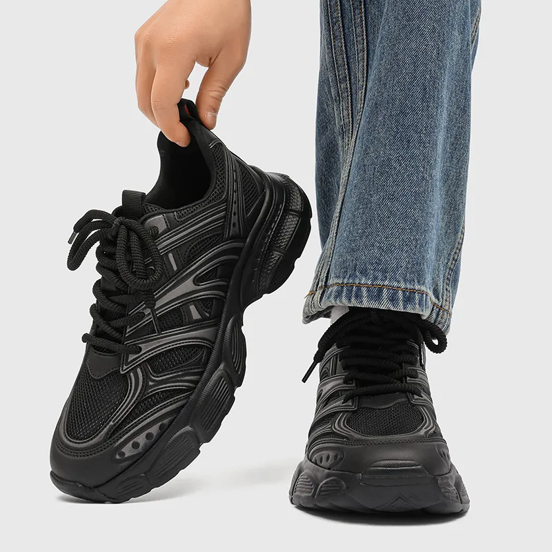 Xiwencha Breathable Low Top Chunky Sneakers Men's-2