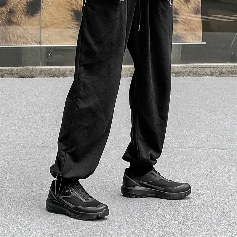 Xiwencha Men's Casual Shoes Men's Black-3