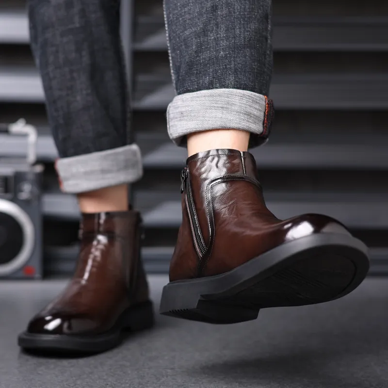 Xiwencha Ankle Boots 3cm Unisex-3
