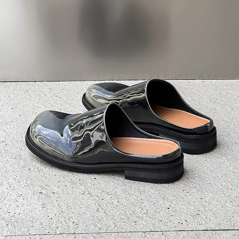 Xiwencha Rubber Sole Slip Resistant Closed Toe Slippers Men's-12