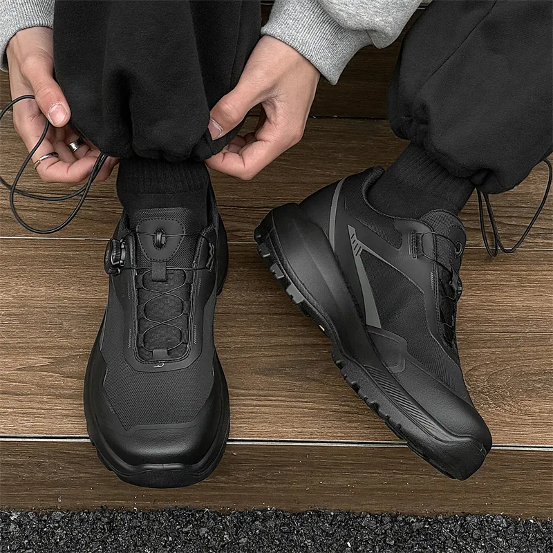 Xiwencha Men's Casual Shoes Men's Black-2