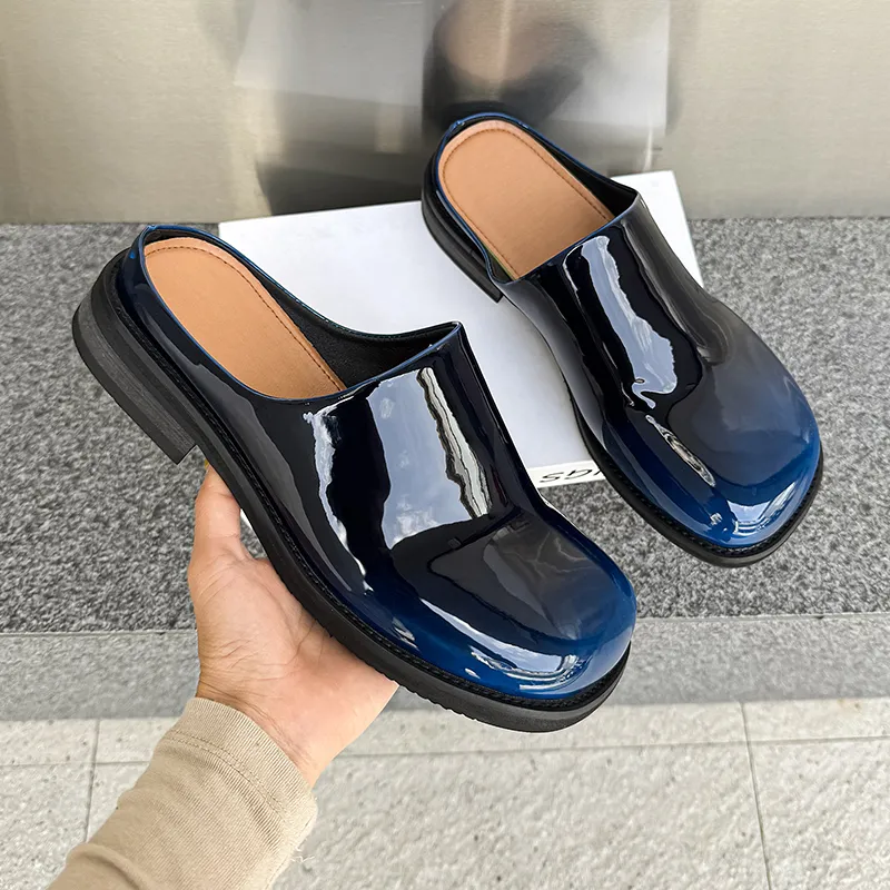 Xiwencha Rubber Sole Slip Resistant Closed Toe Slippers Men's-14