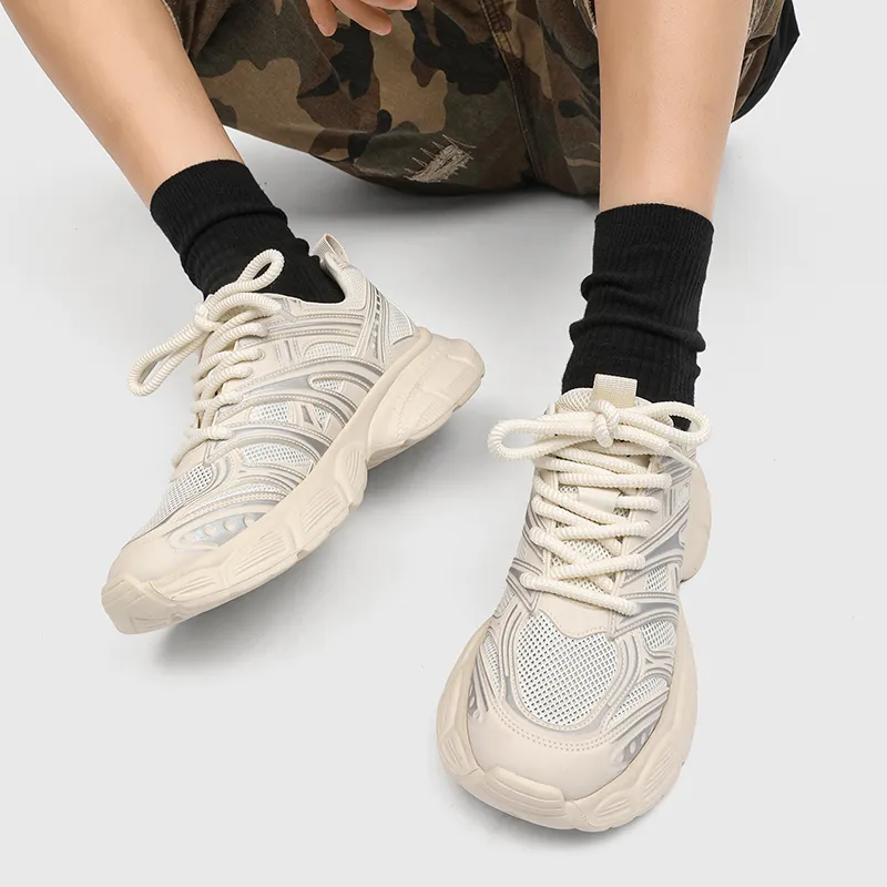 Xiwencha Breathable Low Top Chunky Sneakers Men's-11