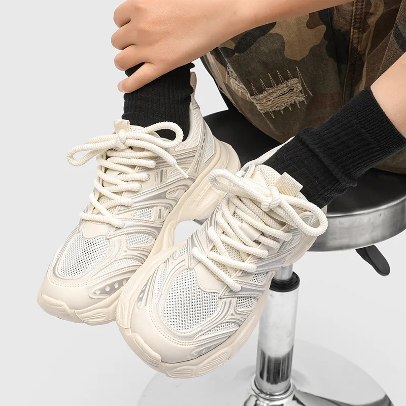 Xiwencha Breathable Low Top Chunky Sneakers Men's-8