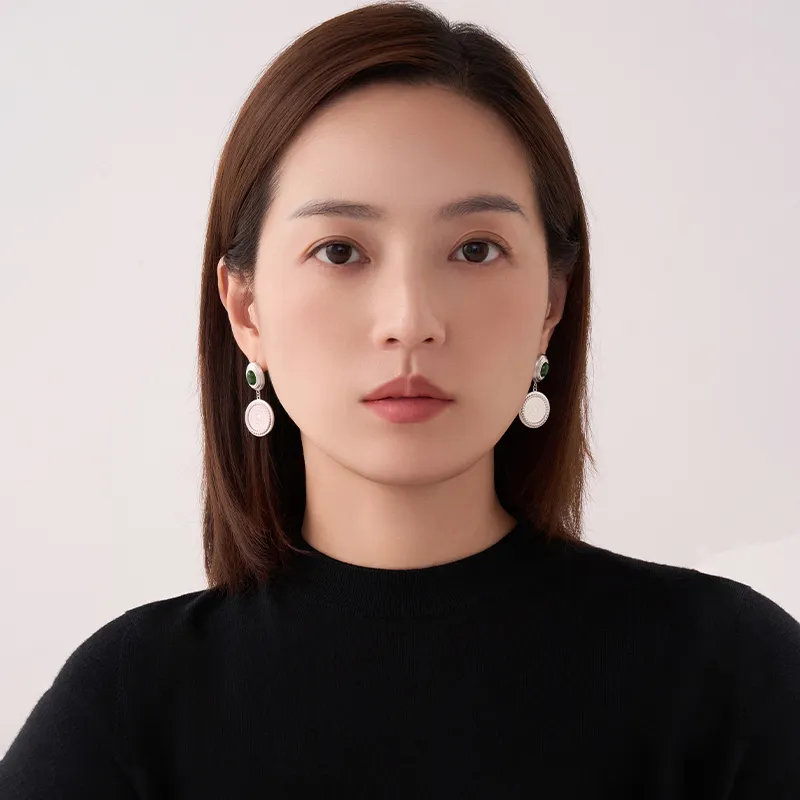 BAILAN BN Hetian Jade Earrings Jasper Unisex-2