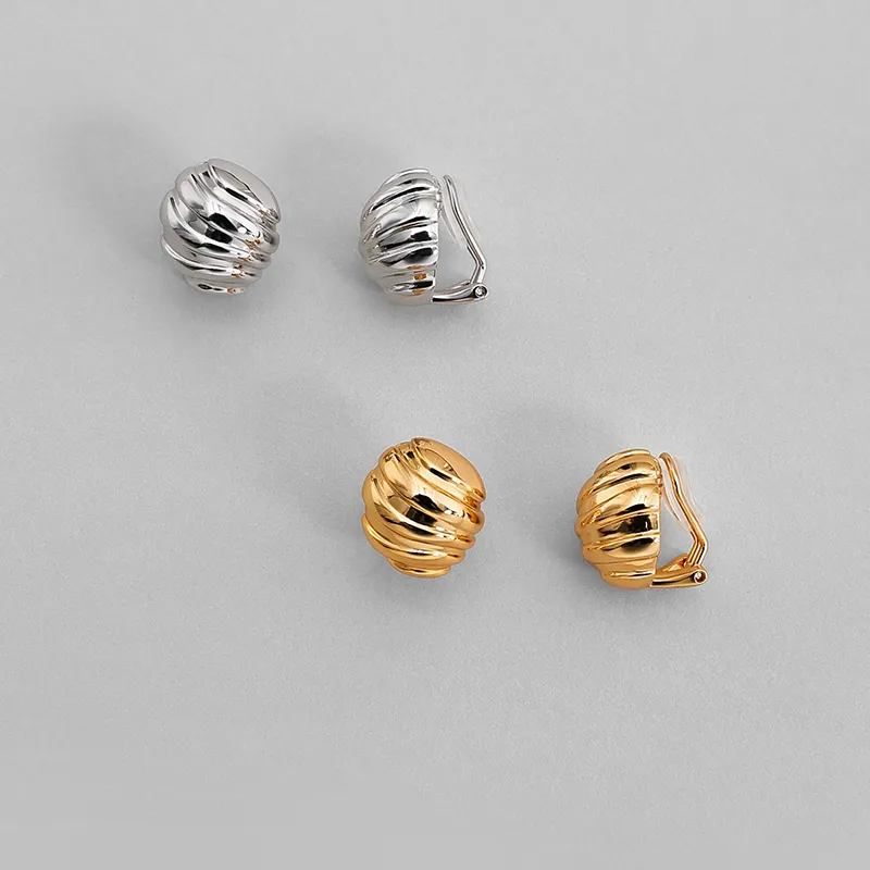 BAILAN BN 925 Sterling Silver Clip On Earrings Unisex-2