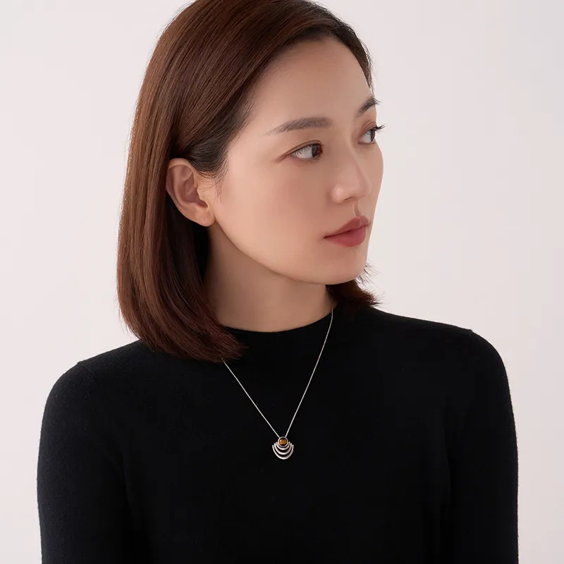 BAILAN BN Tiger's Eye Stone Necklaces Unisex-1