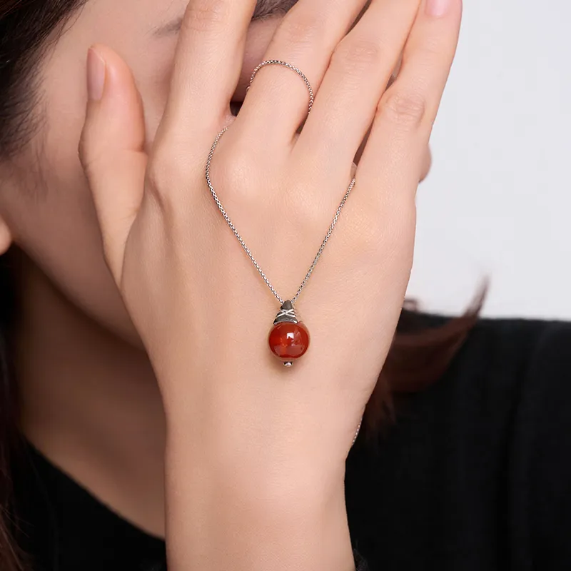 BAILAN BN Southern Red Agate Necklaces Unisex-2