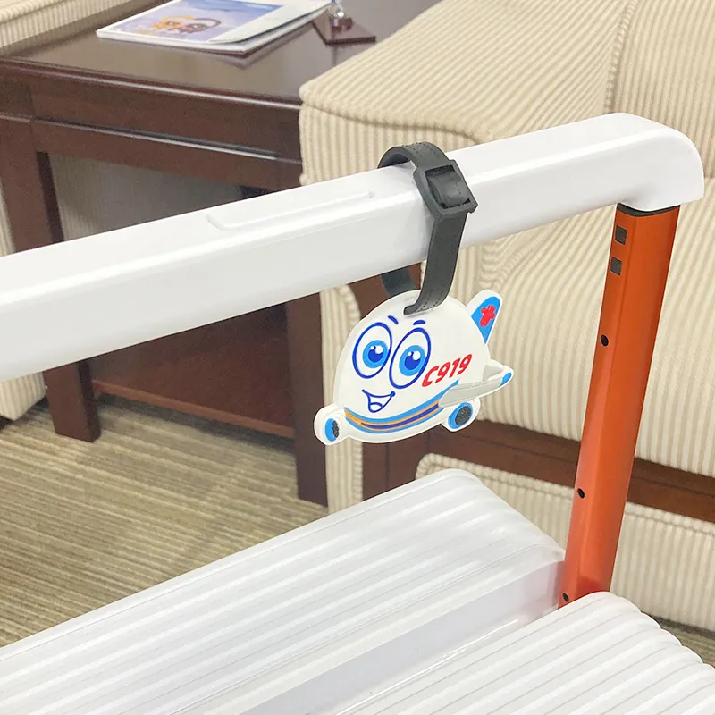 ZHONGGUONANFANGHANGKONG PVC Luggage Tag Unisex White-1