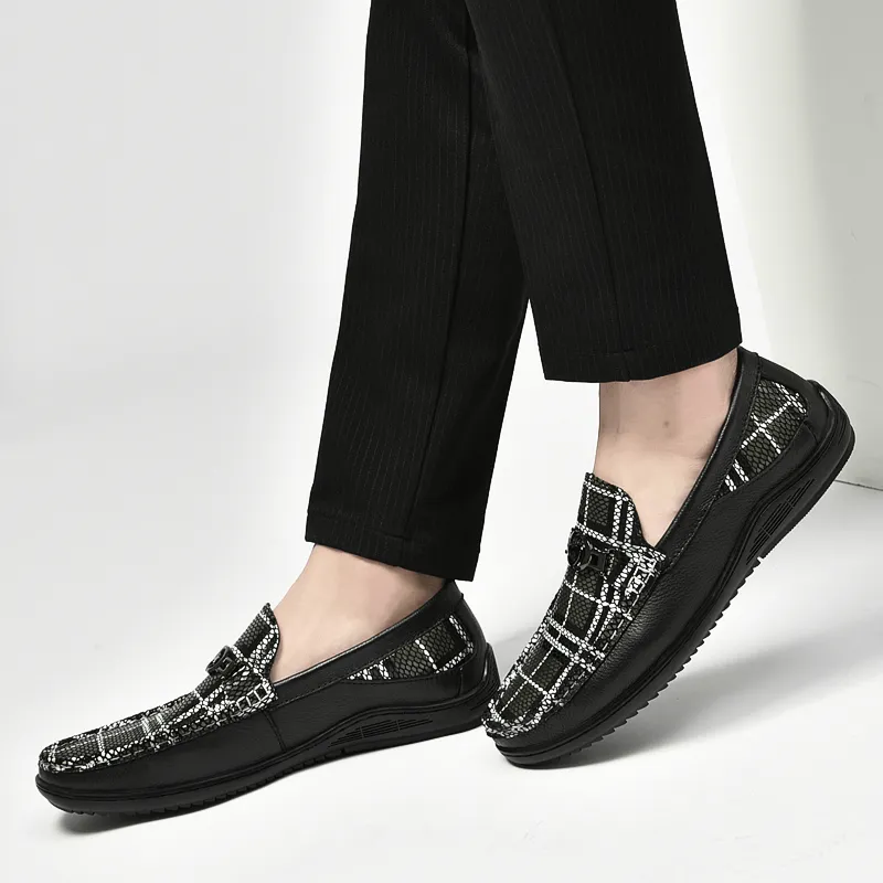 DILIKAN Loafers Men Black/White-15