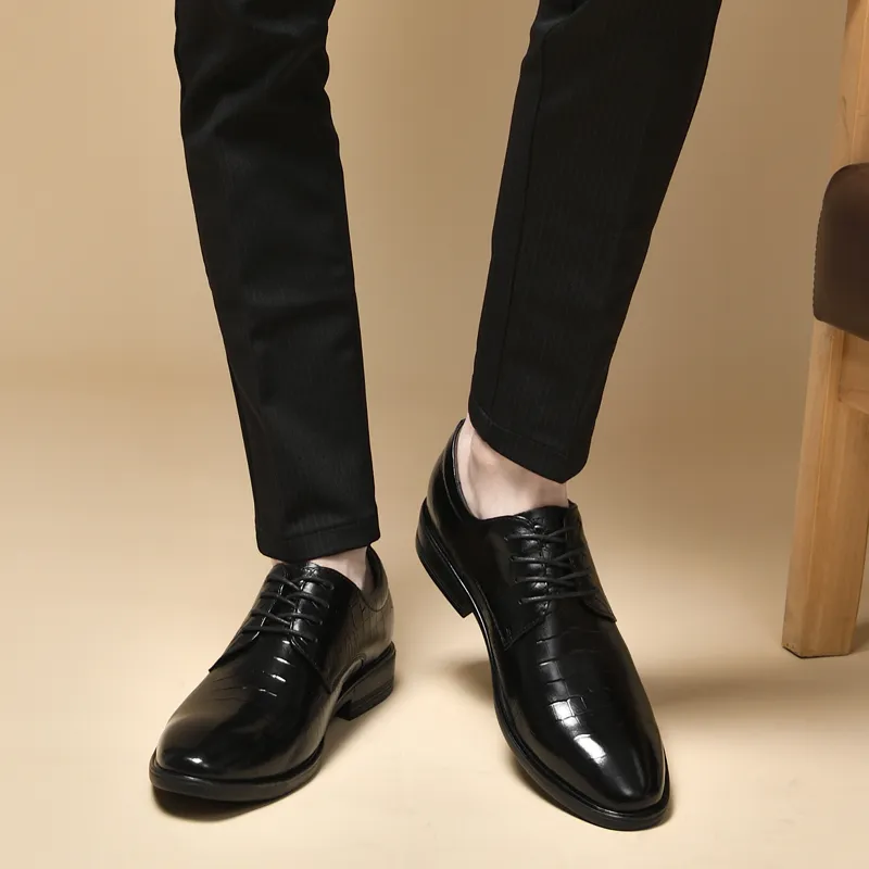 DILIKAN Dress Shoes Men Low Top Black-8