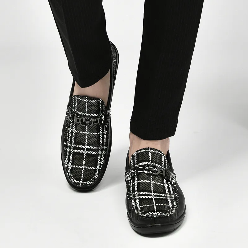 DILIKAN Loafers Men Black/White-16