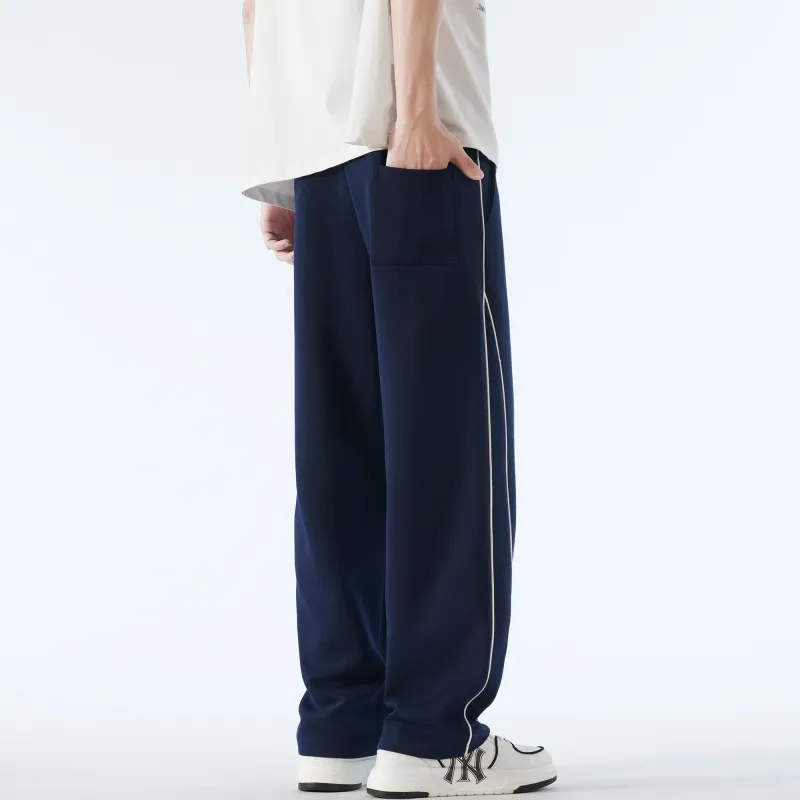 FOREVER 21 Knitted Sports Pants Unisex Blue-11