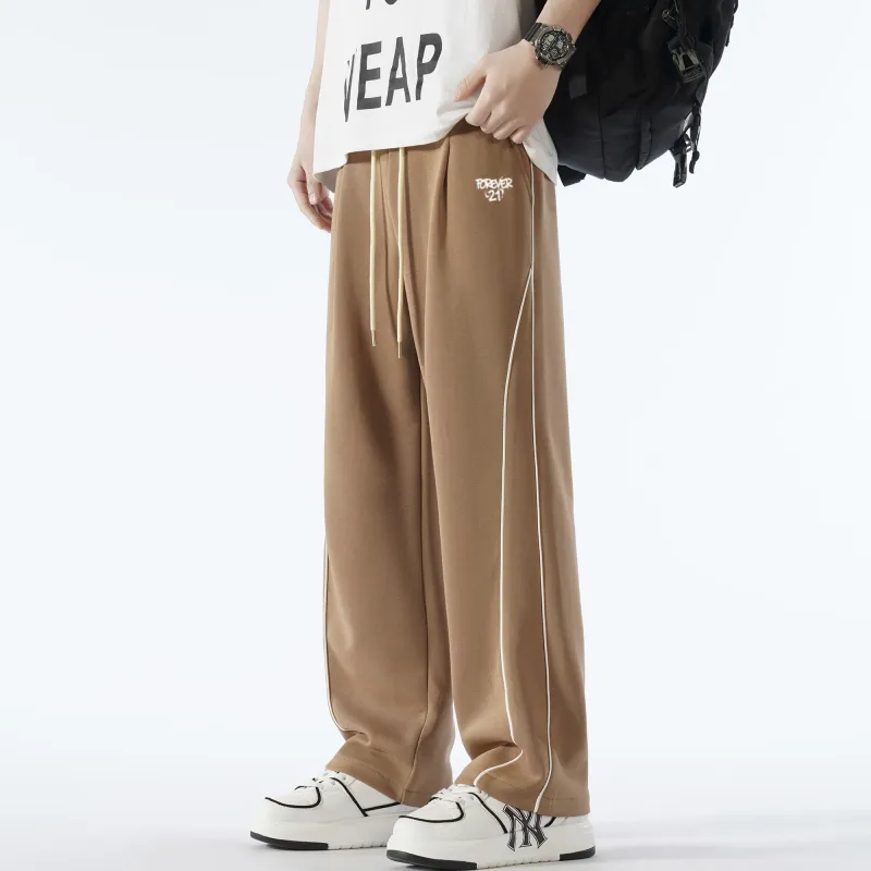 FOREVER 21 Knitted Sports Pants Unisex Blue-15