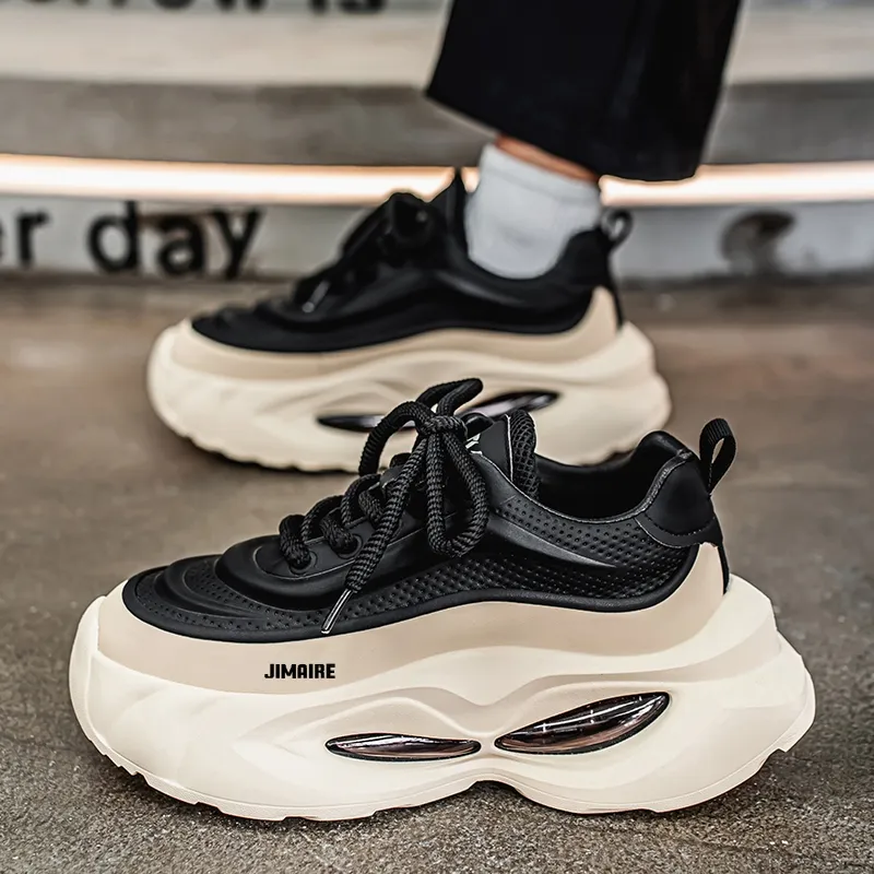 King Jinmai Cushioning Anti Slip And Wear Resistant Height Increasing Low Top Chunky Sneakers Men's-11