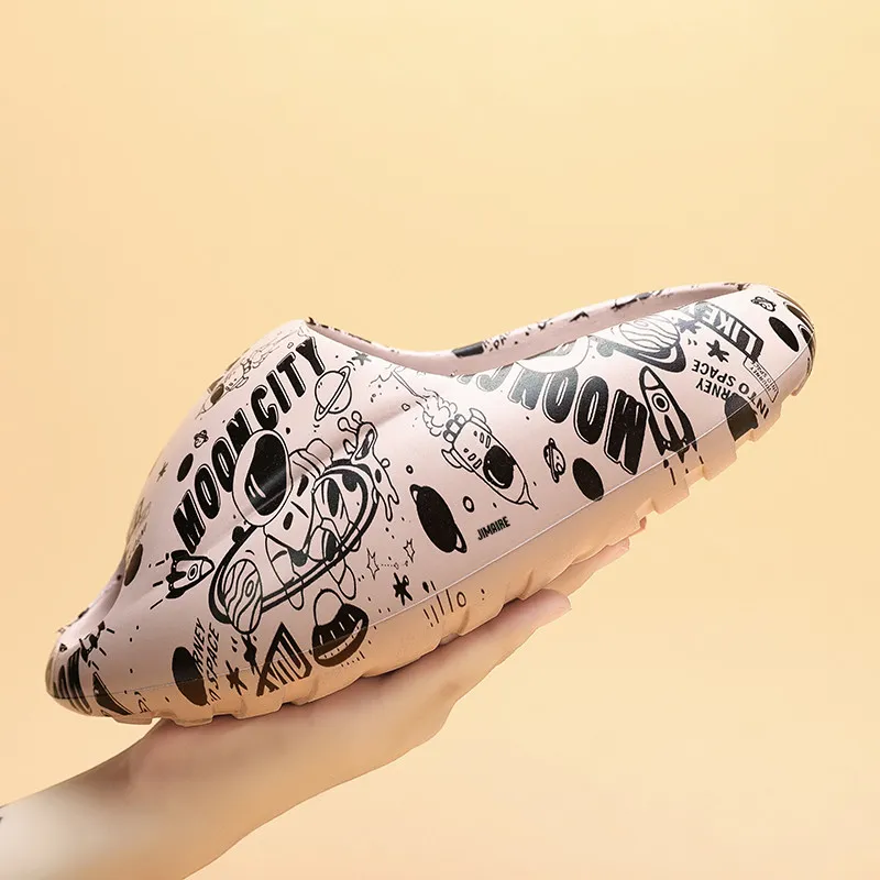 King Jinmai EVA Graffiti Slide Slippers Unisex-9